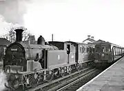 Brighton Belle (right) passing auto-train in 1958