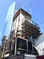 3 World Trade Center under construction on June 10, 2015. The PATH station is visible to the right.