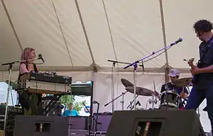 Thus Owls performing at the 2015 Hillside Festival