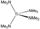 Stereo wireframe model of tetrakis(dimethylamino)titanium(IV)