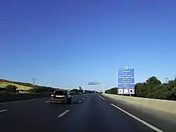 A1 road approaching Tiberkanine