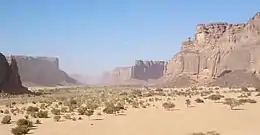 A valley in the Tibesti Mountains