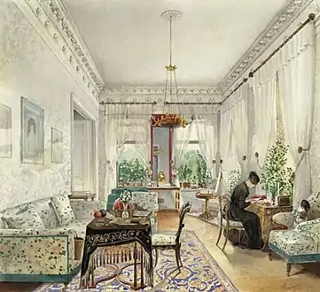 The interior of the estate Lopukhins (1844)