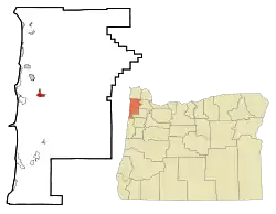 Location in Oregon