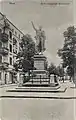 Schenkendorf Monument on Schenkendorfplatz, Tilsit. It was dismantled and then lost during and after World War II. A statue of Lenin was erected in its place by the Soviet authorities in 1967.