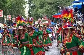 Tinkus dance at the 2010 Carnaval de Oruro