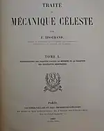 Title page to volume I of Traité de Mécanique Céleste (1889)