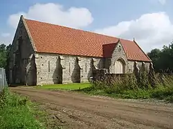 Former Tithe Barn in farmyard at Cumhill Farm