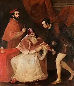 Pope Paul III and his Grandsons by Titian, c. 1546