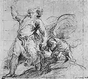 Chalk drawing by Titian (c. 1544)