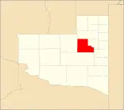 Location of Toay Department within La Pampa Province