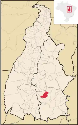 Location in Tocantins  state