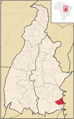 Localization of Taguatinga in Tocantins