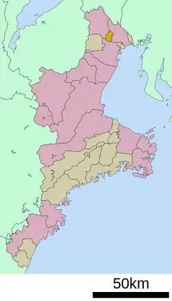 Location of Tōin in Mie Prefecture