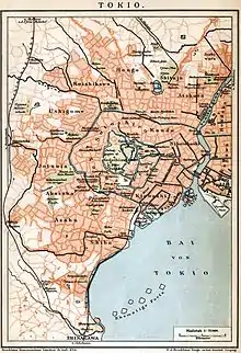 Image 19A German map of Tokyo from 1896 (from History of Tokyo)