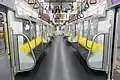 Interior view of the Tokyo Metro 17000 series