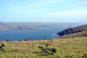 Tomales Bay on the Eastern side