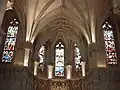 Stained glass in the chapel of Saint-Hubert