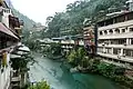 A view of the buildings around theTonghou River.