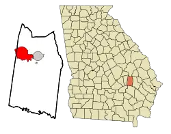 Location in Toombs County and the U.S. state of Georgia