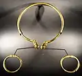 Celtic gold torc and bracelets