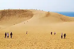 Tottori Sand Dunes near Tottori City, a popular tourist attraction in Tottori Prefecture