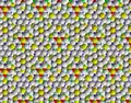 Structure of a tourmaline crystal viewed looking along the c axis of the crystal