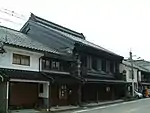 Street with old storehouses.