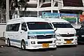 Minibuses at terminal near the market