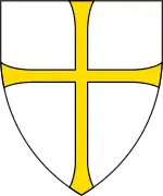 The arms of Trøndelag place a cross Or on an argent field, violating the rule of tincture by placing metal on metal.