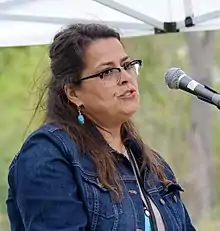 Tracy Lindberg at the Eden Mills Writers' Festival in 2015