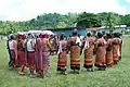 Tebe dancers make a circle in dancing