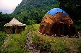 Traditional houses on the Mabla Mountains