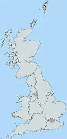 eight areas of Great Britain, with Greater Manchester and Greater London highlighted as areas with some commercial regulation of bus services