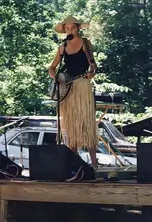 Melissa Swingle of Trailer Bride. Festival for the Eno, Durham, North Carolina, July 2001.