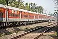 Express train passing through Munroe Island, Mar 2022