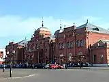 Taxi ground before the main building