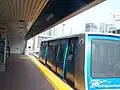 Platform view of an outer loop train