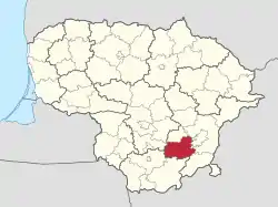 Location of Trakai district municipality