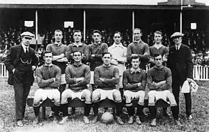 Black and white photograph of Tranmere Rovers squad