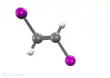 Skeletal formula of trans-1,2-difluoroethene