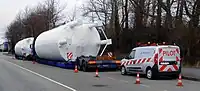 Image 52The Polish transport company Bedmet uses a special vehicle to transport two large silos. (from Road transport)