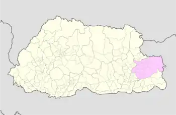 Location of Kanglung Gewog