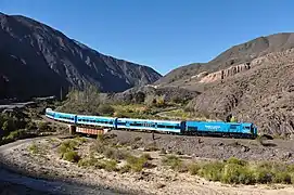 The Tren a las Nubes crossing a bridge