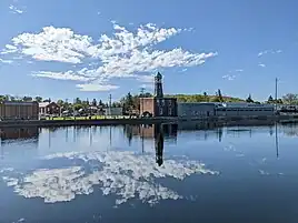 The Trent River passing through Campbellford, Ontario.