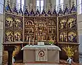 The unusual medieval altarpiece in the church