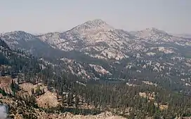 An aerial photo of Trinity Peak