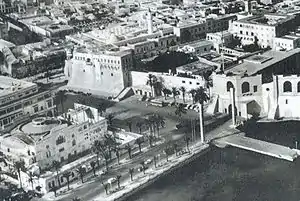 Aerial view in the 1950s