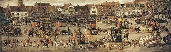 Pageant wagons, Belgium 1615