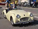 Triumph TR3 with narrow grille.